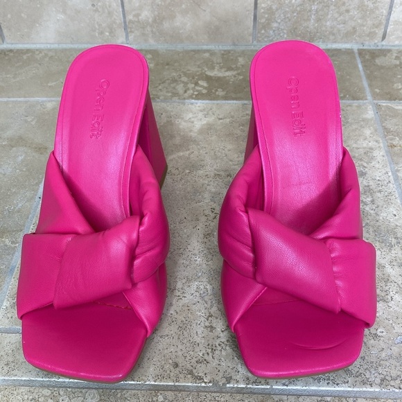 Open Edit Chunky Heeled Mules Size 5 - Picture 2 of 13